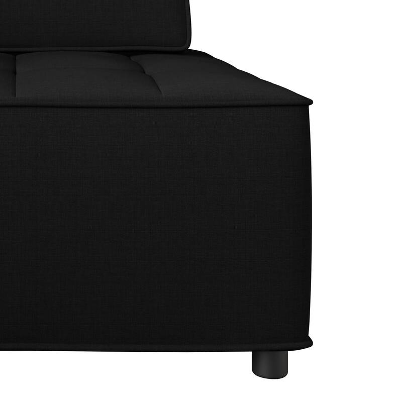 Clayfell Lancy Linen Tufted Square Accent Chair