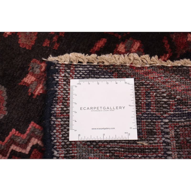 ECARPETGALLERY Hand-knotted Andelz Black, Red Wool Rug - 4'6 x 9'4
