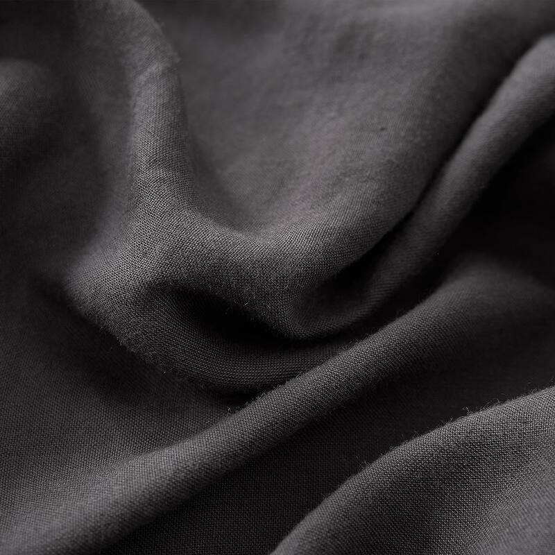 Dark Sky Reserve® - Bamboo Linen Sheet Set - Portugal Made - Faded Black
