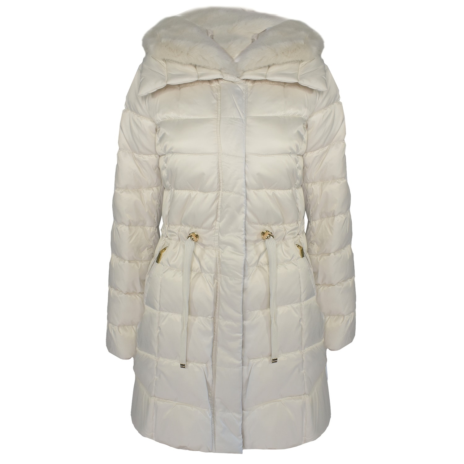 Shop Laundry By Shelli Segal Women S Quilted Faux Fur Puffer Jacket New Pearl Overstock 29558713
