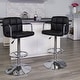 preview thumbnail 93 of 103, Quilted Vinyl Adjustable Chrome Bar Stool (Set of 2) Black