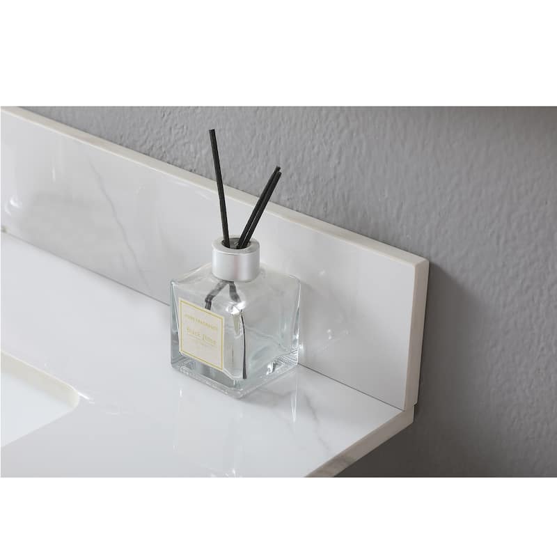 Monterey Sintered Stone Bathroom Vanity Top With Rectangle Undermount Ceramic Sink