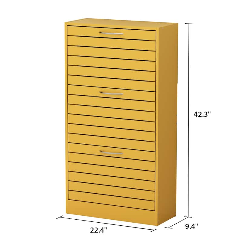 Shoe Cabinet with Flip Drawer for Entryway Rack Storage Organizer