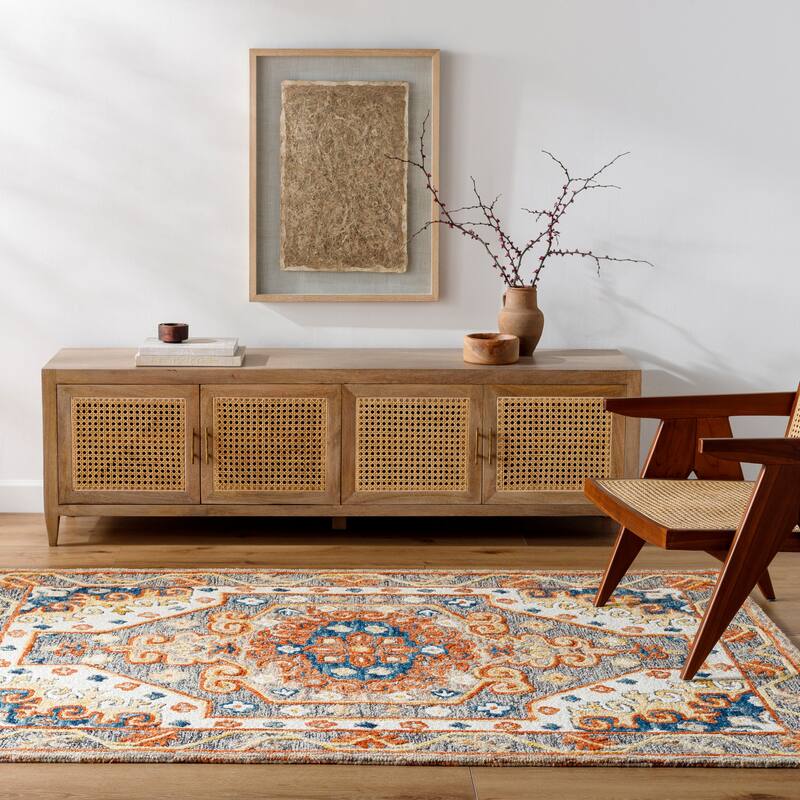 Dashawn Traditional Area Rug - Rust/Grey - 5' x 7'