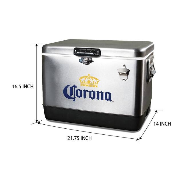 Corona 54 Quart Ice Chest Cooler with Bottle Opener