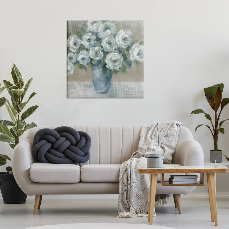 Stupell Round Painted Roses Canvas Wall Art Design By Carol Robinson