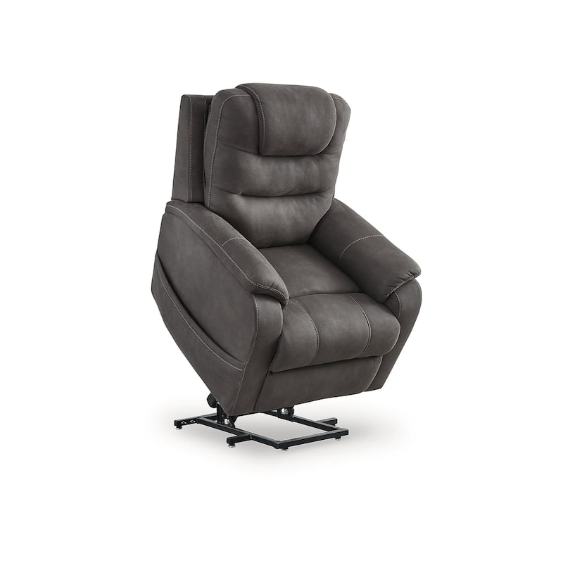 Signature Design by Ashley Snowfield Dark Gray Power Lift Recliner