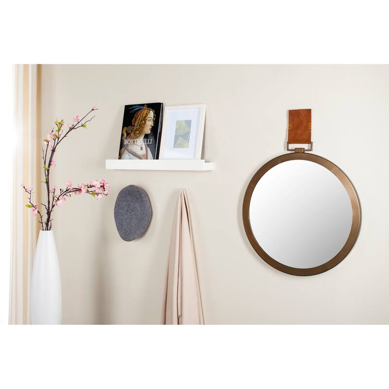 SAFAVIEH Shira Out Warm Amber 21-inch Round Decorative Mirror - 21" x 1.5" x 21" - 21Wx2Dx21H
