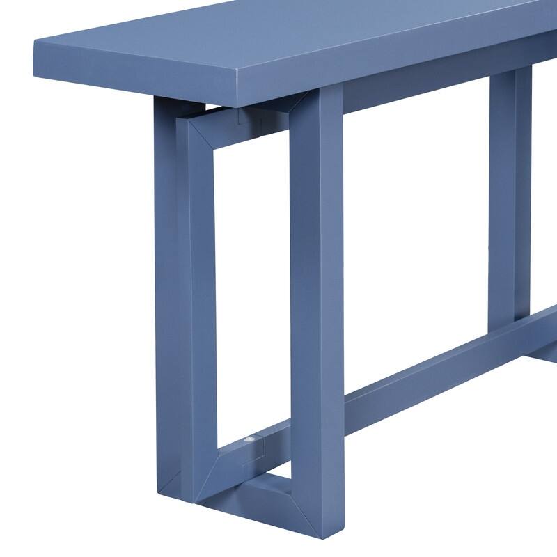 Modern Entryway Console Table with Industrial-inspired Concrete Wood Top, Hallway Foyer Sofa Long Table Entryway Table