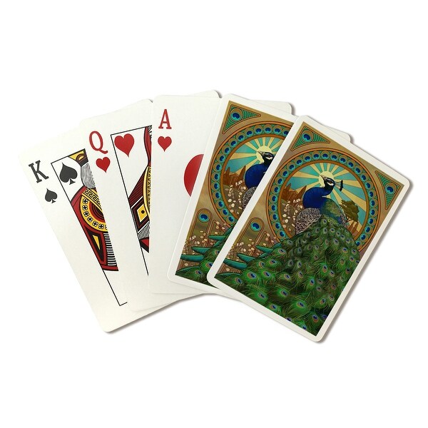 Peacock - Art Nouveau - LP Artwork (Poker Playing Cards Deck)