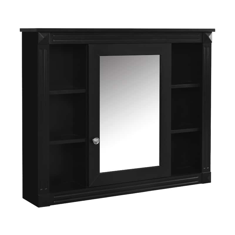 Bathroom Vanity Set with Medicine Cabinet and Floor Cabinet, Spacious Storage Cabinets with Mirror, Open Shelves and Drawers