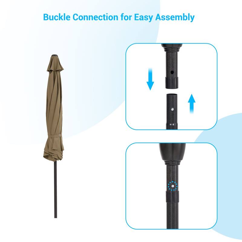 Bonosuki 9ft Patio Umbrella Market Table Umbrella with Tilt and Crank