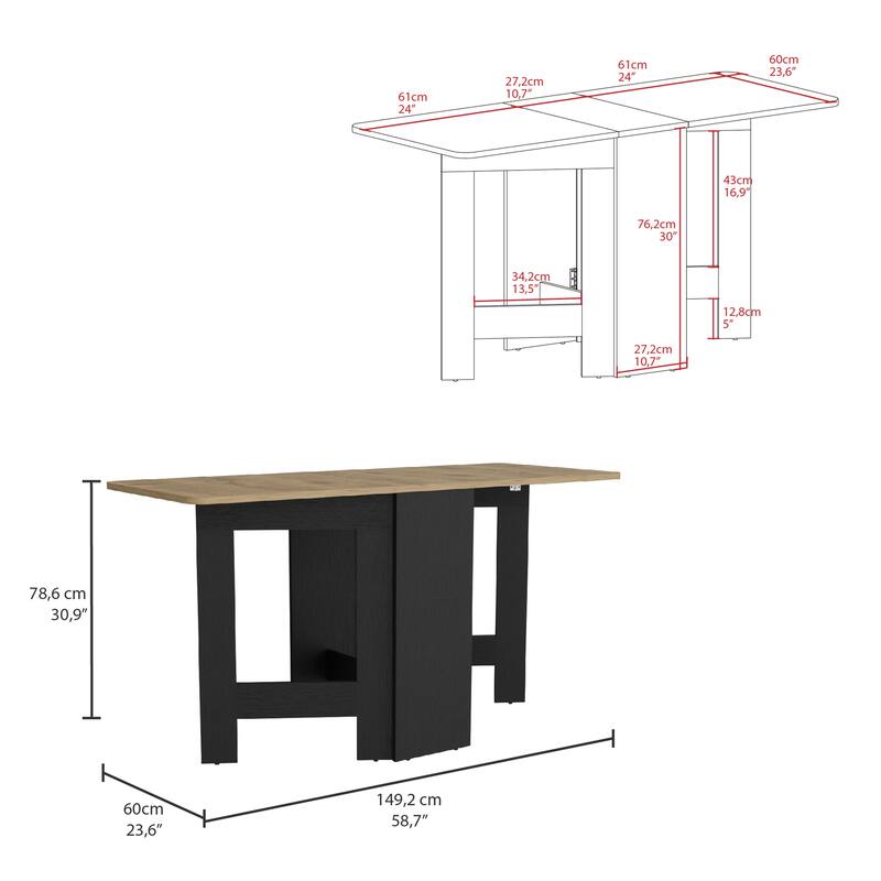 Folding Dining Table Space-Saving with Compact Design