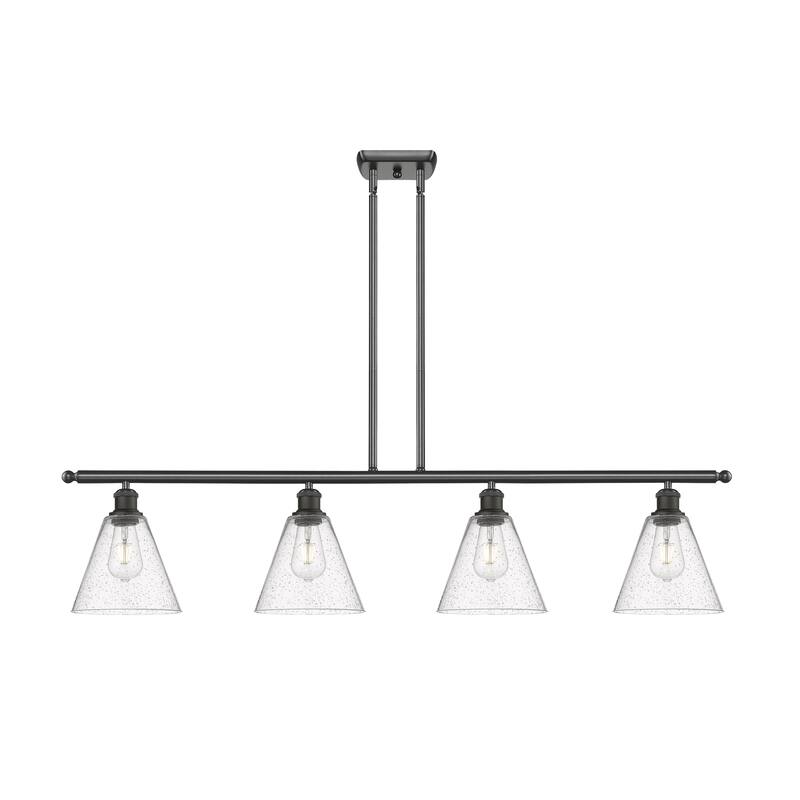 Innovations Lighting Berkshire - 4 Light 48" Stem Hung Island Light - Oil Rubbed Bronze/Seedy