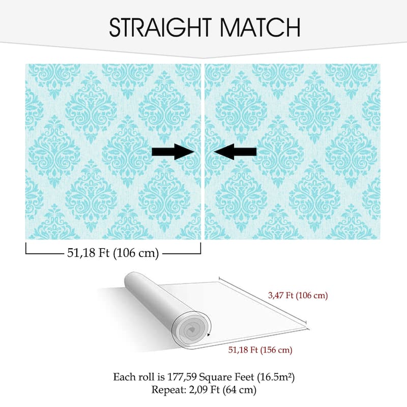 SUSSEXHOME Removable Wallpaper-Waterproof, Strippable, Light Resistance & Cleanable Wall Paper Roll-Wallpaper-Ottoman