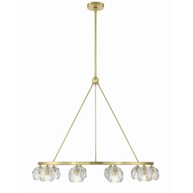 Aragon 10 Light Soft Brass Chandelier - 36"W x 30"H