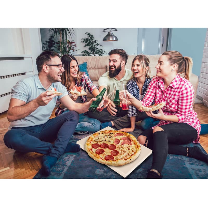 Royal Gourmet 2-Piece Pizza Set, 15-Inch Pizza Stone and Shovel