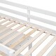 preview thumbnail 19 of 144, Twin/Full Size Low Loft Bed with Retractable Writing Desk and 4 Drawers, Wooden Loft Bedframe w/ Lateral Portable Desk & Shelves