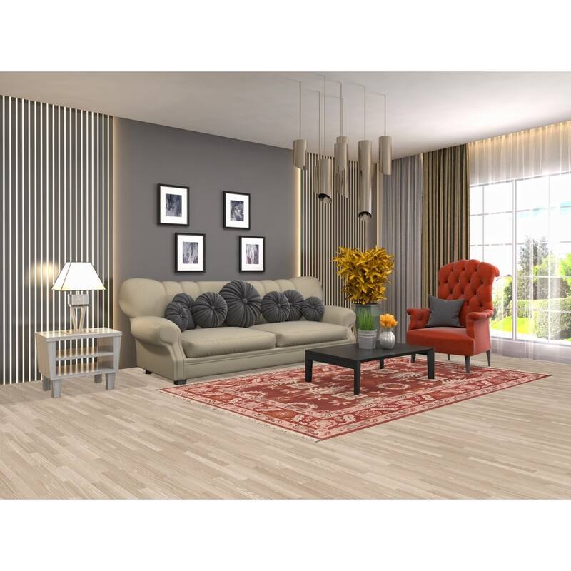 Nepalese Vegetable Dye Oriental Area Rug Hand-knotted Wool Carpet - 5'0" x 8'6"