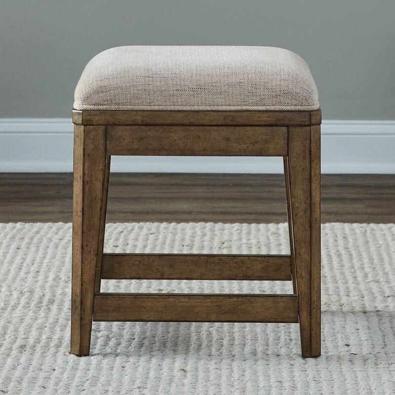 Liberty Furniture Carolina Park Console Table, Optional 2 Upholstered Stools