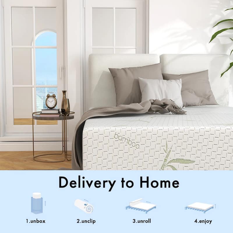 8 inch Gel Memory Foam Mattress, Cooling Medium Feel Bed Mattress in a Box, CertiPUR-US