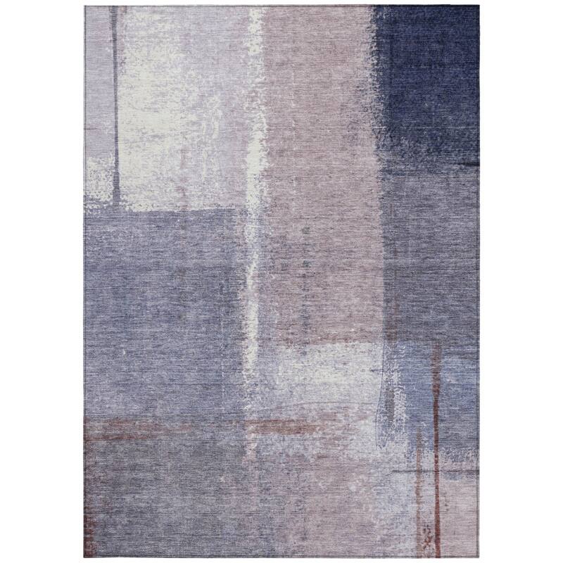 HomeRoots Abstract Transitional Rectangle Outdoor Rug