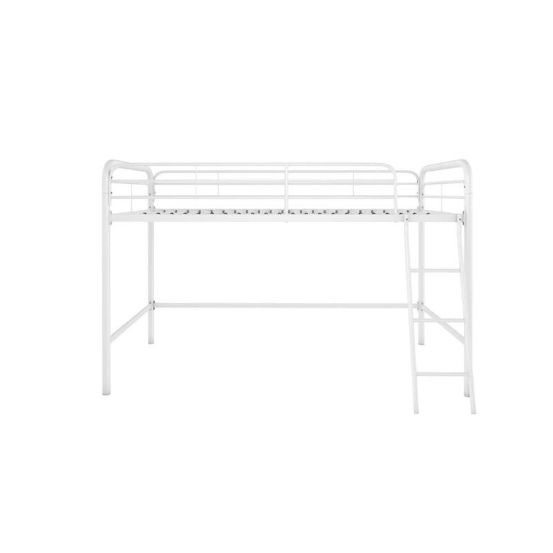 Taylor & Olive Discovery Metal Twin Loft Bed - White