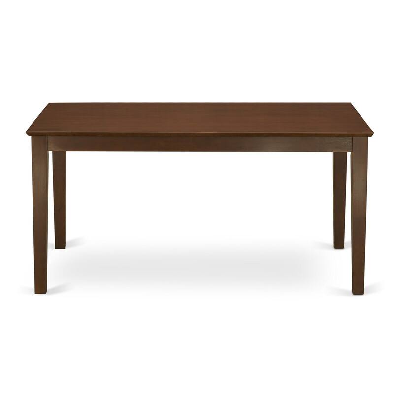 HomeStock 7-Piece Mahogany Finish Solid Wood Top Dining Table with 6 Chairs