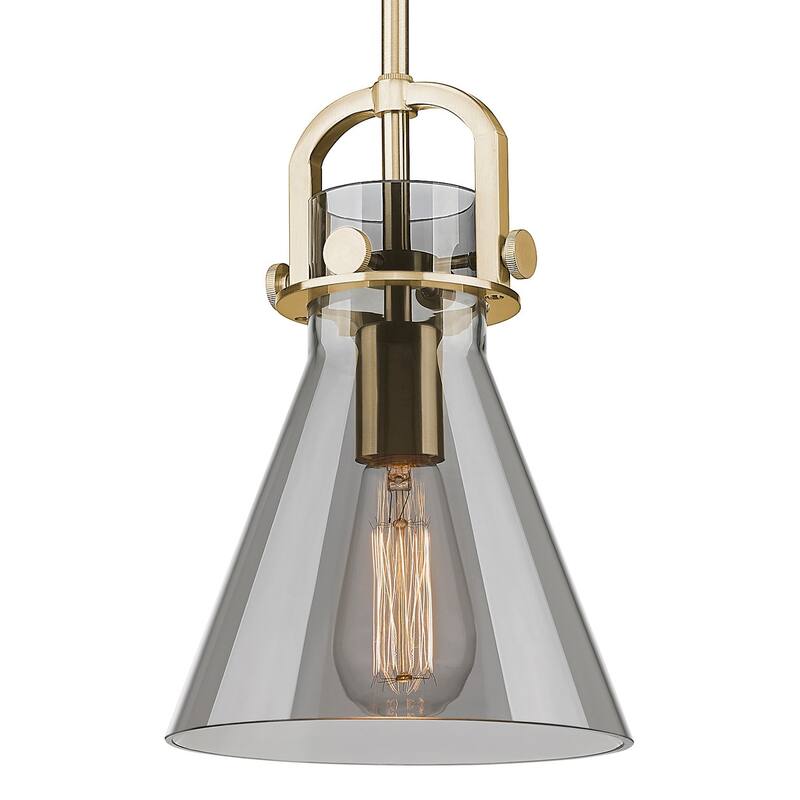 Innovations Lighting 410-1SS-G411-8SM Newton Cone 8" Wide Mini Pendant - Champagne Bronze