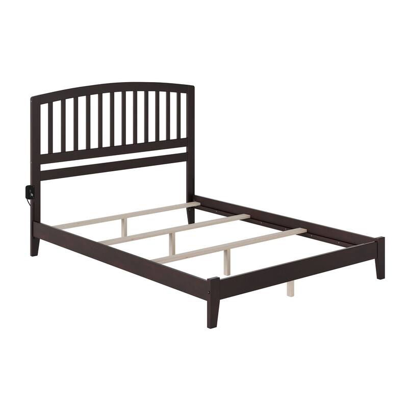 AFI, Richmond Foundation Bed with Attachable USB Charger - Espresso - Queen