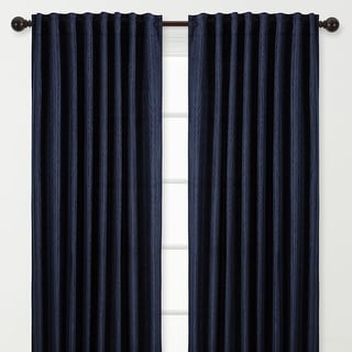 Chanasya Embossed Leaf Textured Window Curtain Panel Pair (Set of 2)