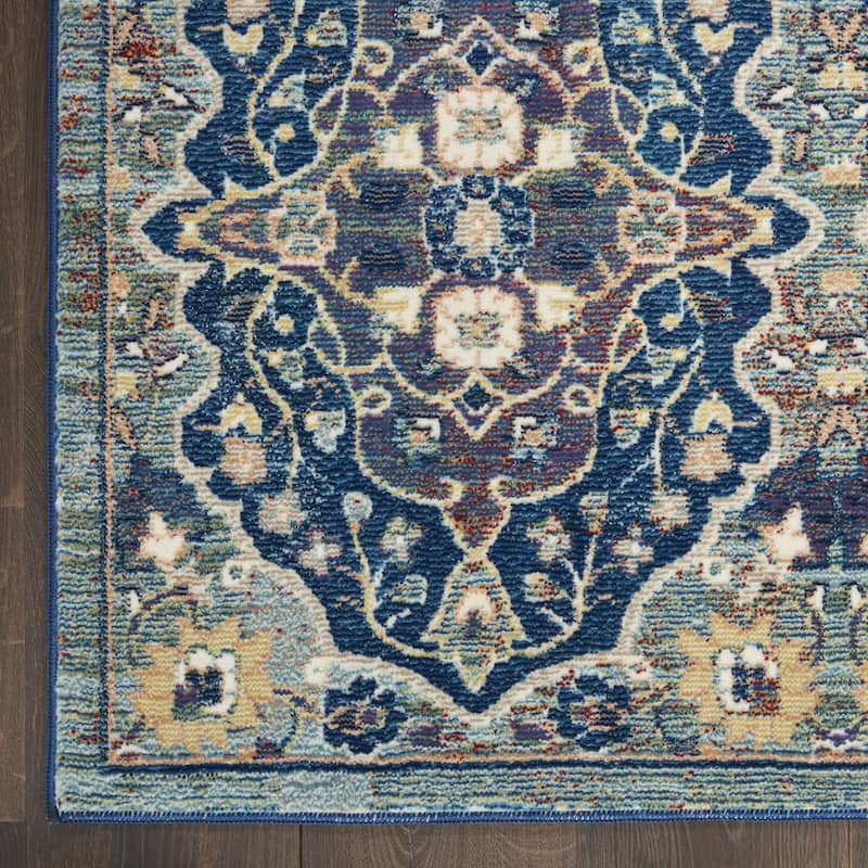 Jequp Power Loomed Distressed Floral Traditional Non Skid Area Rug By HomeRoots - 72' X '48' X '0.5