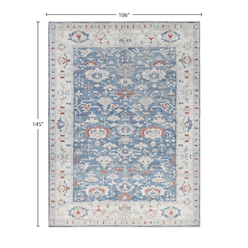 Oushak One-of-a-Kind Hand-Knotted Area Rug - Blue - 8' 10" x 12' 1"
