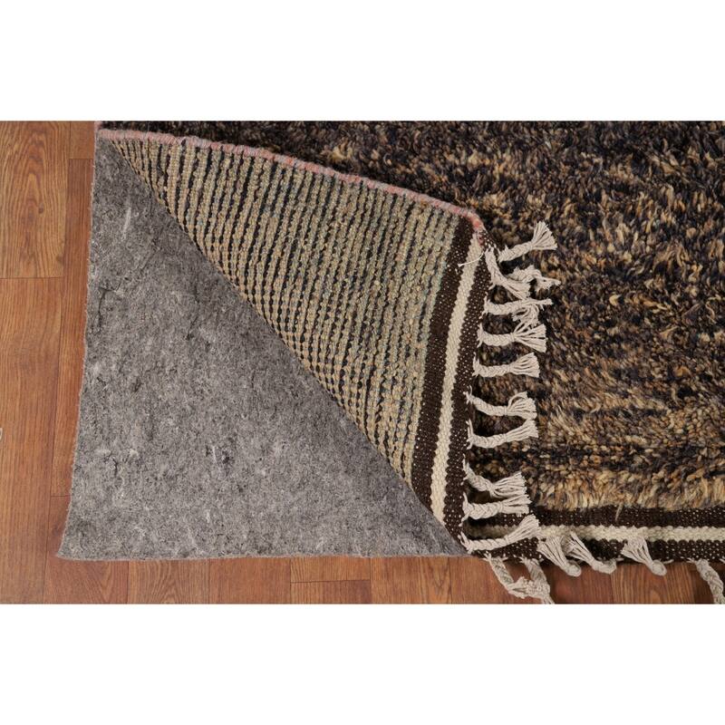 Plush Moroccan Oriental Area Rug Handmade Multi-Color Wool Carpet - 8'9" x 12'6"