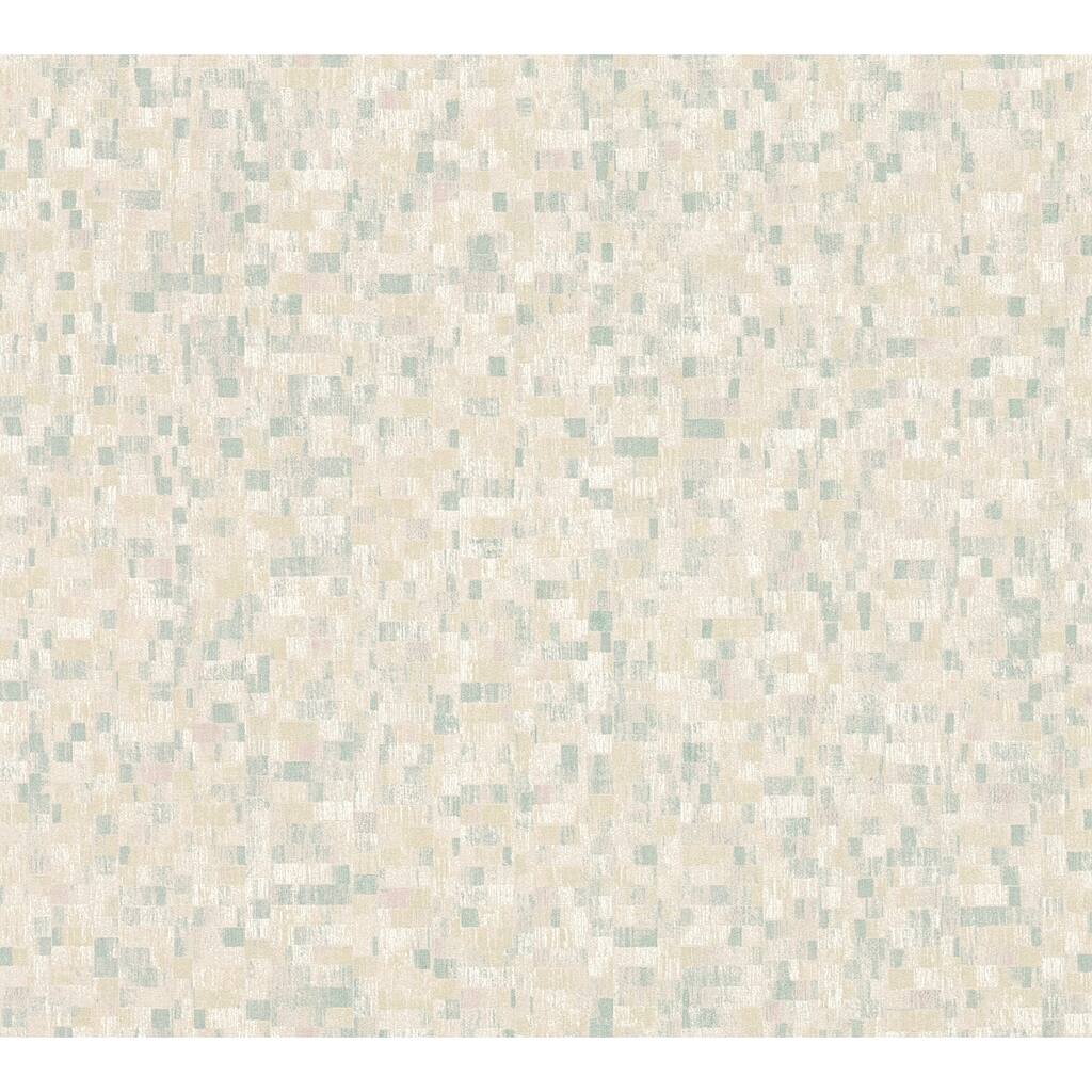 Advantage Albers Teal Squares Wallpaper