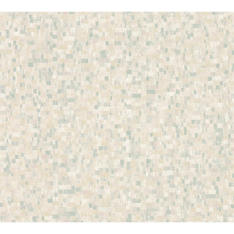 Advantage Albers Teal Squares Wallpaper