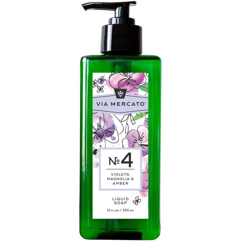 Via Mercato Liquid Hand Soap No 4 - Violets Magnolia & Amber