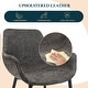 preview thumbnail 52 of 85, Markley Modern Leather Upholstered Dining Side Chairs with Black Iron Legs Accent Armchair for Home Kitchen Set of 4