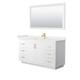 Option White, Gold Trim, White Quartz Top
