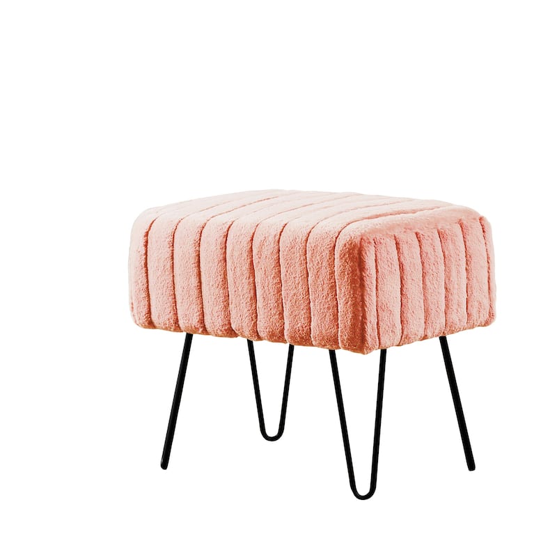 Serenta SuperMink Fauxfur Ottoman Bench