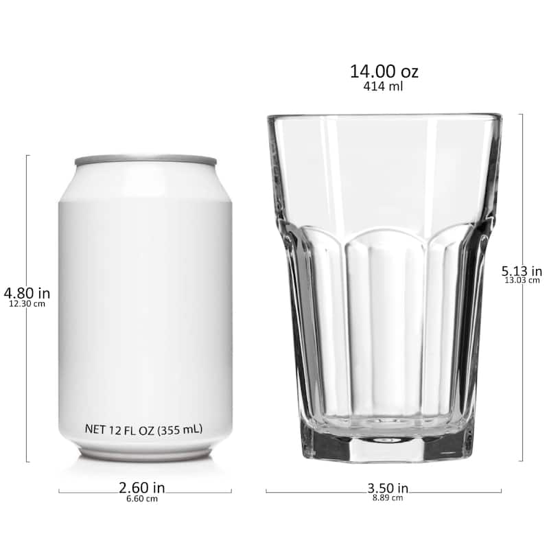 Libbey Gibraltar DuraTuff Juice Glasses, 14-Ounce, Set of 12 - Set of 12