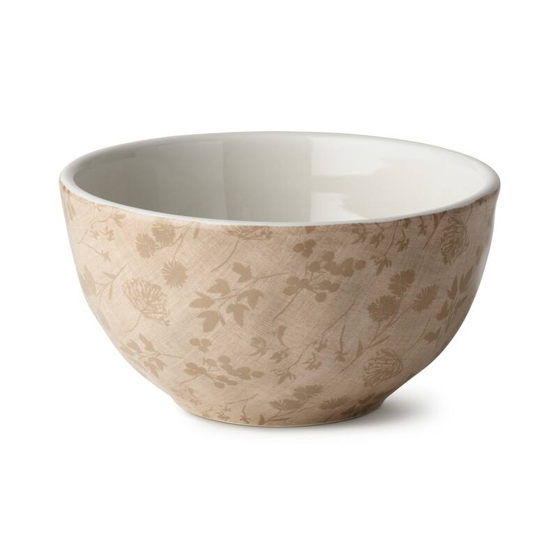 Certified International Wildflowers 5.25" Ice Cream/Dessert Bowls, Set of 4 Assorted Designs - 5.25"L x 5.25"W x 3.75"H