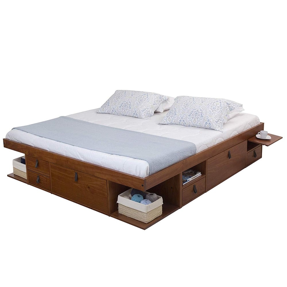 Copper Grove Rivne Storage Platform Bed with Drawers and Shelves