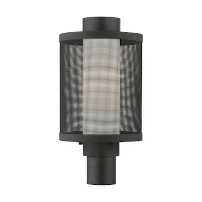 Livex Lighting 1 Light Textured Black Outdoor Post Top, 20686-14 - 9" Dia x 17.5" H