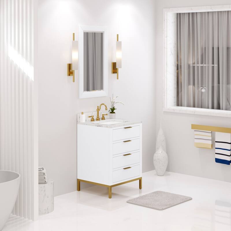 Bristol Carrara White Marble Countertop Vanity