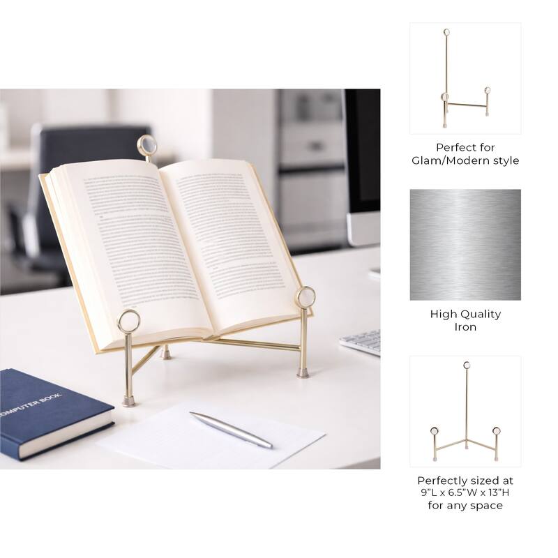 Stylish Metal and Acrylic Easel Stand Decorative Object