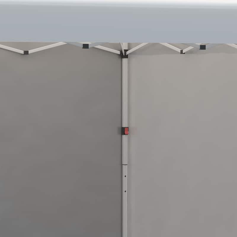 Outsunny 10' x 10' Pop Up Canopy with 3 Sidewalls, Leg Weight Bags and Carry Bag, Height Adjustable Party Tent