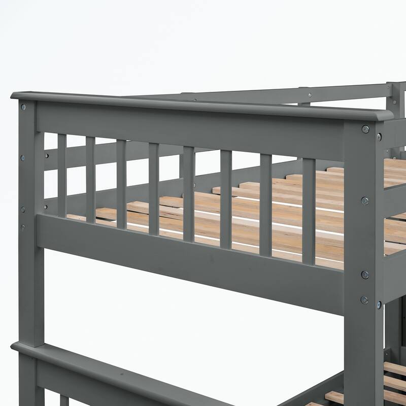 Stairway Twin-Over-Full Bunk Bed with Twin size Trundle