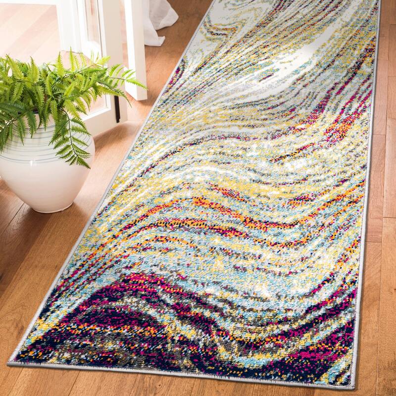 World Rug Gallery Abstract Swirl Area Rug