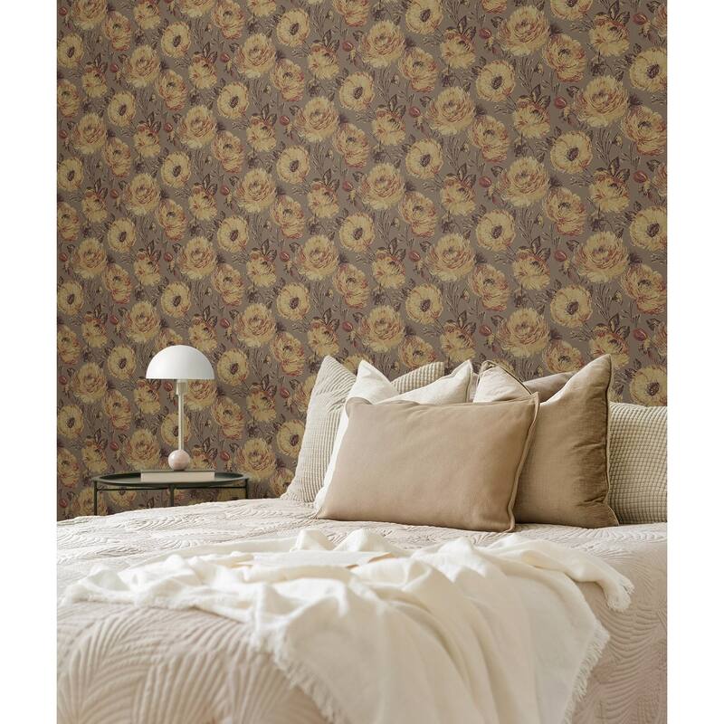 Seabrook Designs Cinna Floral Unpasted Wallpaper